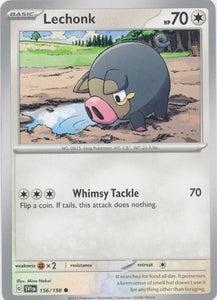 Lechonk -  156/198 Common Scarlet & Violet Base Set Pokemon TCG - guardiangamingtcgs