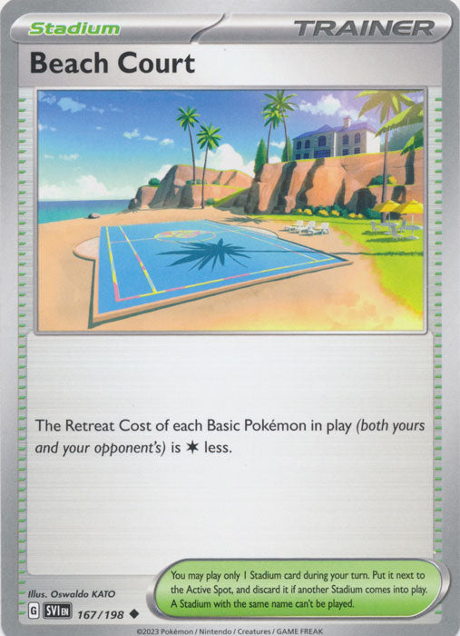 Beach Court 167/198 Uncommon Scarlet & Violet Base Set Pokemon TCG - guardiangamingtcgs
