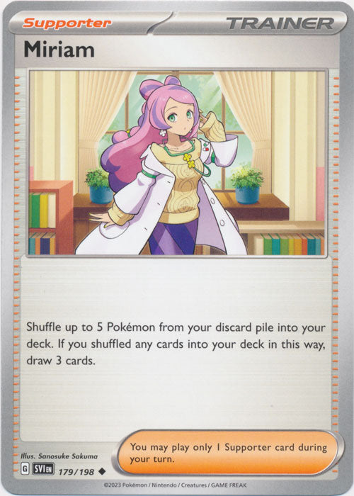 Miriam -  179/198 Uncommon Scarlet & Violet Base Set Pokemon TCG - guardiangamingtcgs