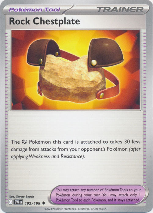 Rock Chestplate 192/198 Uncommon Scarlet & Violet Base Set Pokemon TCG - guardiangamingtcgs