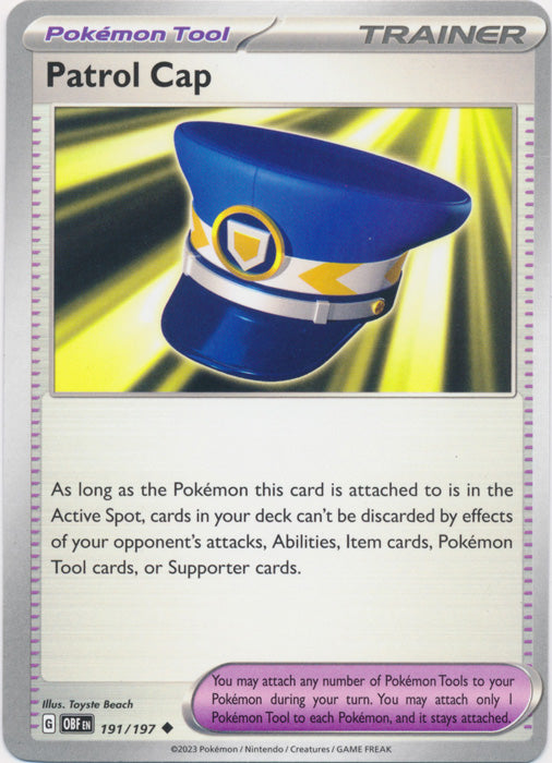 Patrol Cap 191/197 Uncommon Obsidian Flames Pokemon TCG - guardiangamingtcgs