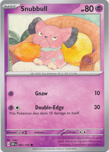 Snubbull 087/197 Common Obsidian Flames Pokemon TCG - guardiangamingtcgs