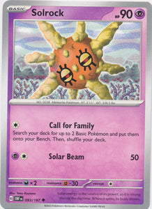 Solrock 093/197 Uncommon Obsidian Flames Pokemon TCG - guardiangamingtcgs