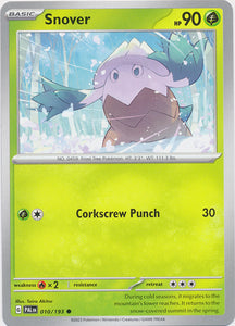 Snover 010/193 Common Paldea Evolved Pokemon TCG - guardiangamingtcgs