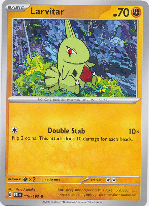 Larvitar 110/193 Common Paldea Evolved Pokemon TCG - guardiangamingtcgs