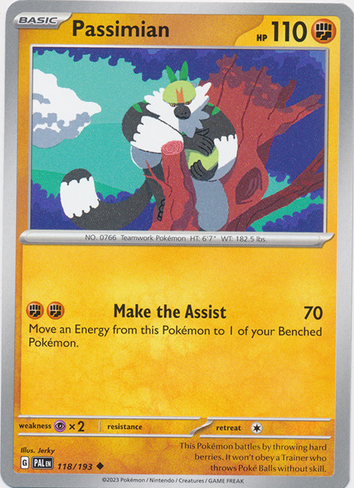 Passimian 118/193 Uncommon Paldea Evolved Pokemon TCG - guardiangamingtcgs