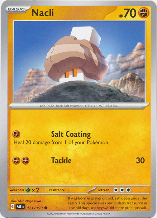 Nacli -  121/193 Common Paldea Evolved Pokemon TCG - guardiangamingtcgs