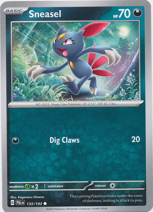 Sneasel 133/193 Common Paldea Evolved Pokemon TCG - guardiangamingtcgs