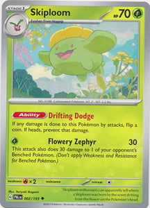 Skiploom 002/193 Uncommon Paldea Evolved Pokemon TCG - guardiangamingtcgs