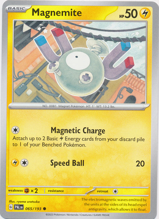 Magnemite 065/193 Common Paldea Evolved Pokemon TCG - guardiangamingtcgs