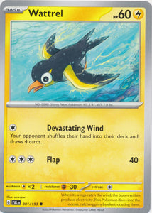 Wattrel -  081/193 Common Paldea Evolved Pokemon TCG - guardiangamingtcgs