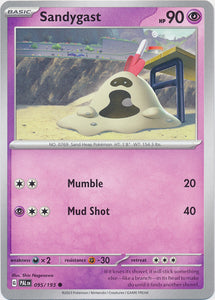 Sandygast -  095/193 Common Paldea Evolved Pokemon TCG - guardiangamingtcgs