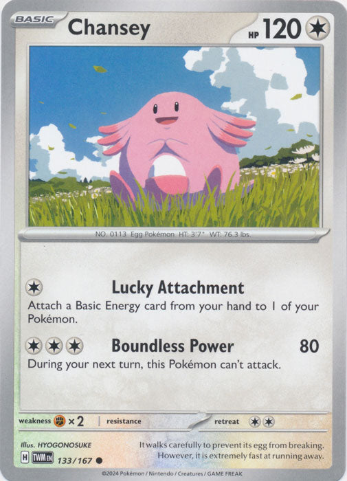 Chansey -  133/167 Common Twilight Masquerade Pokemon TCG - guardiangamingtcgs