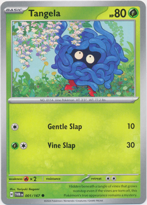 Tangela 001/167 Common Twilight Masquerade Pokemon TCG - guardiangamingtcgs