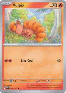 Vulpix 026/167 Common Twilight Masquerade Pokemon TCG - guardiangamingtcgs