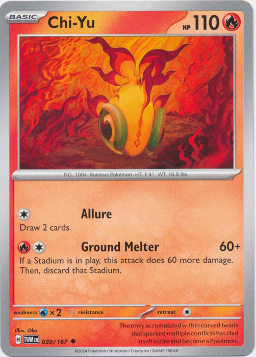 Chi-Yu 039/167 Uncommon Twilight Masquerade Pokemon TCG - guardiangamingtcgs