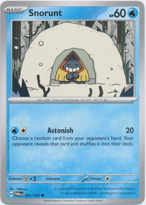 Snorunt 051/167 Common Twilight Masquerade Pokemon TCG - guardiangamingtcgs