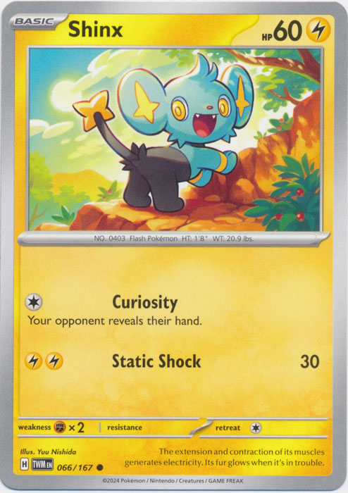 Shinx 066/167 Common Twilight Masquerade Pokemon TCG - guardiangamingtcgs