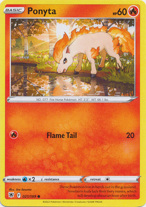 Ponyta 021/189 Common Astral Radiance Pokemon TCG - guardiangamingtcgs