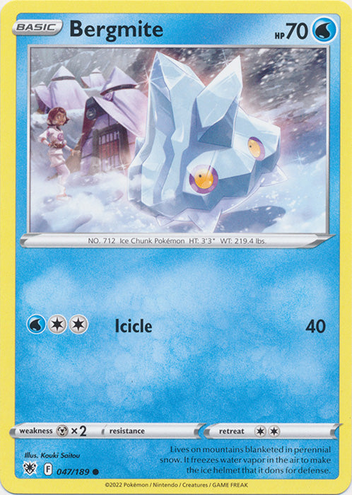 Bergmite 047/189 Common Astral Radiance Pokemon TCG - guardiangamingtcgs