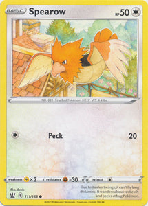 Spearow 111/163 Common Battle Styles Pokemon TCG - guardiangamingtcgs