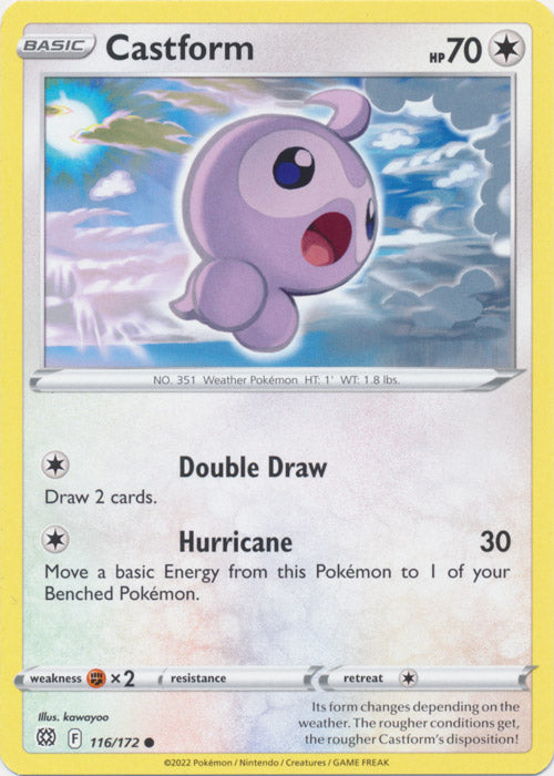 Castform 116/172 Common Brilliant Stars Pokemon TCG - guardiangamingtcgs