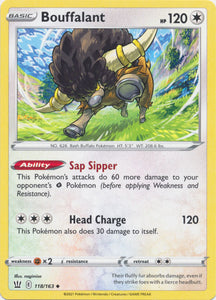 Bouffalant 118/163 Uncommon Battle Styles Pokemon TCG - guardiangamingtcgs