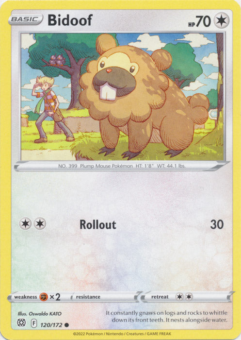 Bidoof 120/172 Common Brilliant Stars Pokemon TCG - guardiangamingtcgs