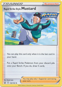 Rapid Strike Style Mustard 132/163 Uncommon Battle Styles Pokemon TCG - guardiangamingtcgs