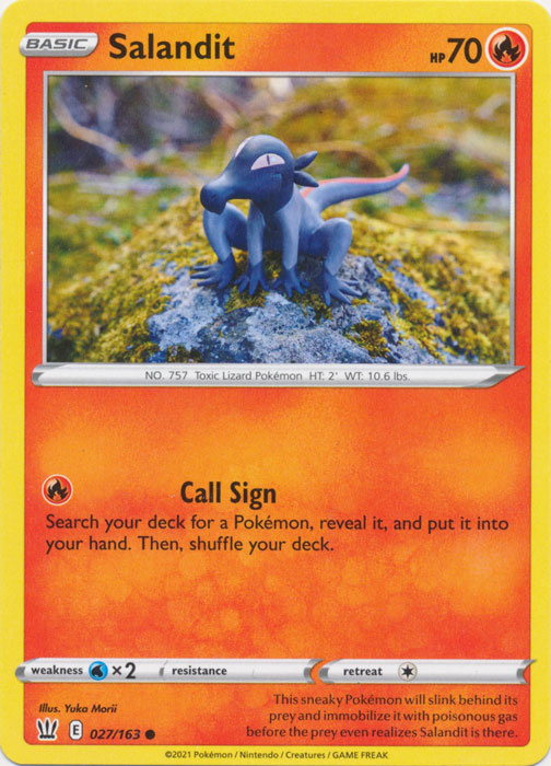 Salandit 027/163 Common Battle Styles Pokemon TCG - guardiangamingtcgs