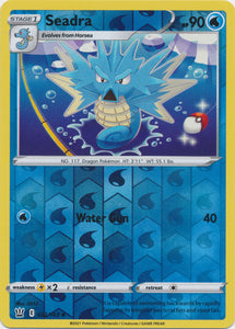 Reverse Holo Seadra 032/163 Uncommon Battle Styles Pokemon TCG - guardiangamingtcgs