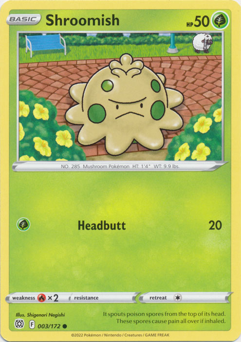 Shroomish 003/172 Common Brilliant Stars Pokemon TCG - guardiangamingtcgs