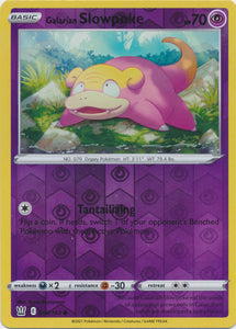 Reverse Holo Galarian Slowpoke 054/163 Common Battle Styles Pokemon TCG - guardiangamingtcgs