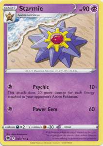 Starmie 055/172 Uncommon Brilliant Stars Pokemon TCG - guardiangamingtcgs