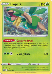 Tropius 005/172 Uncommon Brilliant Stars Pokemon TCG - guardiangamingtcgs