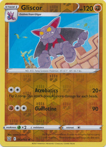 Reverse Holo Gliscor 072/163 Uncommon Battle Styles Pokemon TCG - guardiangamingtcgs