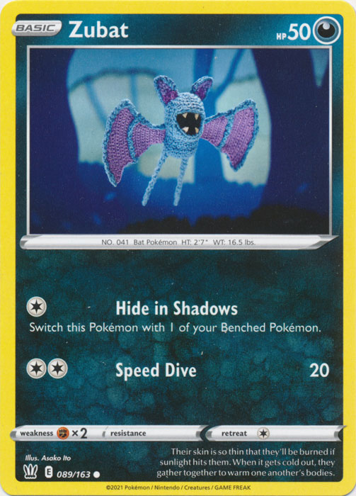 Zubat 089/163 Common Battle Styles Pokemon TCG - guardiangamingtcgs