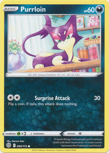 Purrloin 090/172 Common Brilliant Stars Pokemon TCG - guardiangamingtcgs