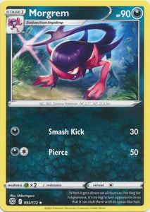 Morgrem 093/172 Uncommon Brilliant Stars Pokemon TCG - guardiangamingtcgs