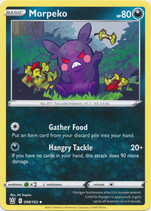 Morpeko 098/163 Uncommon Battle Styles Pokemon TCG - guardiangamingtcgs