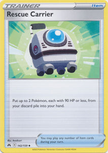 Rescue Carrier 142/159 Uncommon Crown Zenith Pokemon TCG - guardiangamingtcgs