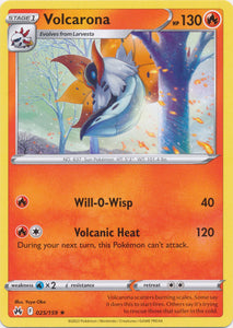 Volcarona 025/159 Rare Crown Zenith Pokemon TCG - guardiangamingtcgs