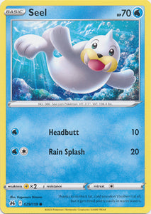 Seel 029/159 Common Crown Zenith Pokemon TCG - guardiangamingtcgs