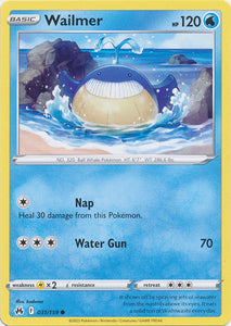 Wailmer 031/159 Common Crown Zenith Pokemon TCG - guardiangamingtcgs