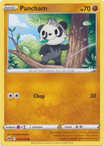 Pancham 072/159 Common Crown Zenith Pokemon TCG - guardiangamingtcgs