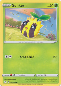 Sunkern 007/159 Common Crown Zenith Pokemon TCG - guardiangamingtcgs