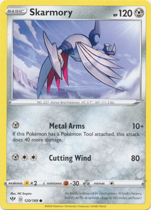 Skarmory 120/189 Common Darkness Ablaze Pokemon TCG - guardiangamingtcgs