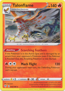 Talonflame 032/189 Rare Darkness Ablaze Pokemon TCG - guardiangamingtcgs