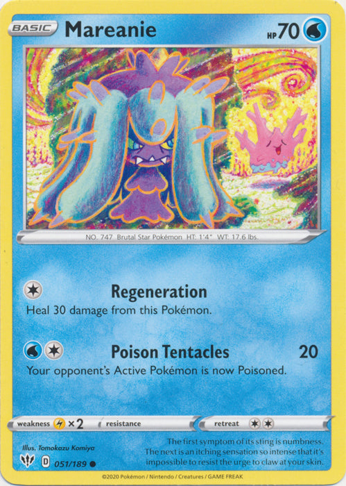 Mareanie 051/189 Common Darkness Ablaze Pokemon TCG - guardiangamingtcgs