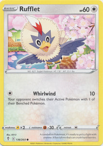 Rufflet 136/203 Common Evolving Skies Pokemon TCG - guardiangamingtcgs